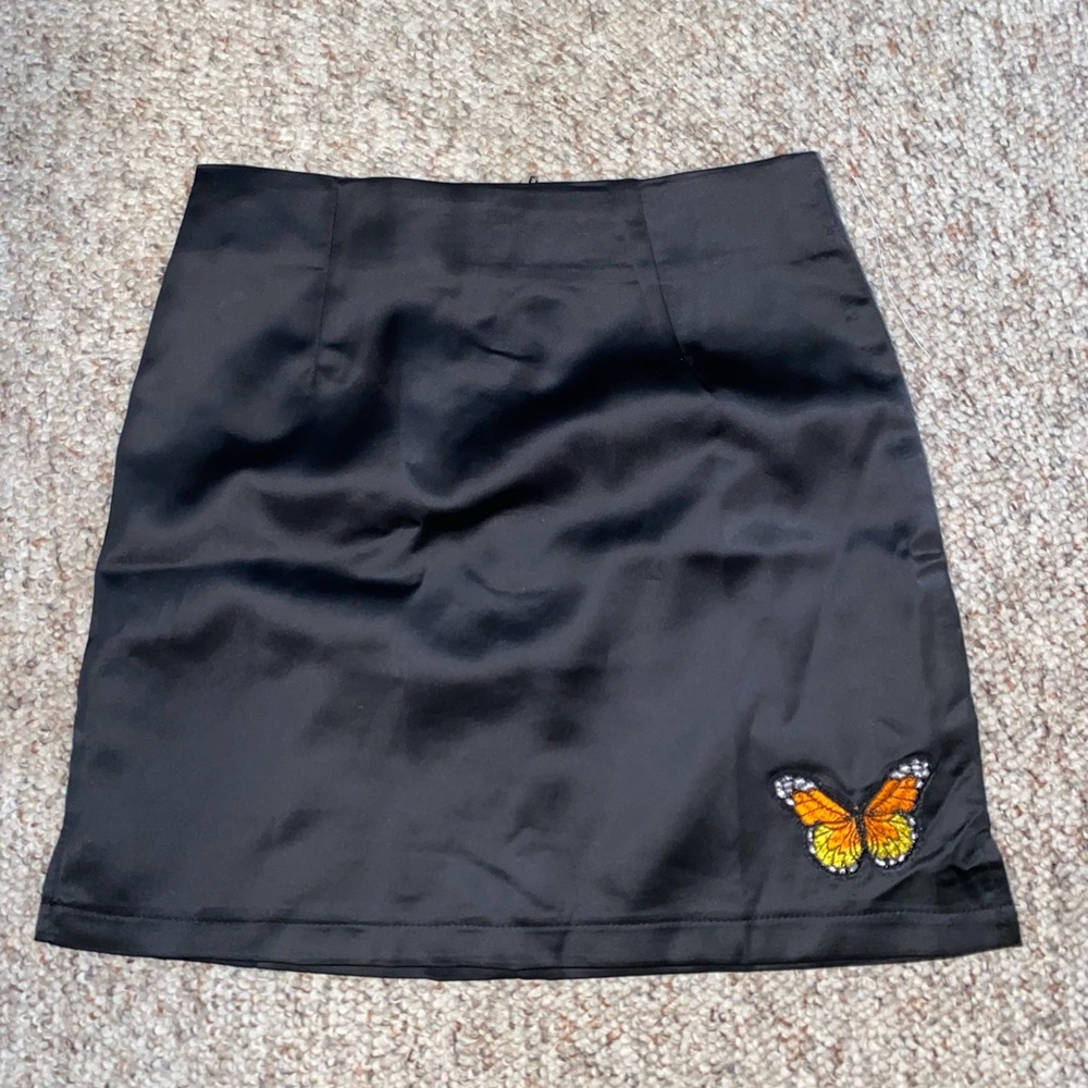 Silk mini skirt
